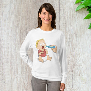 Baby temperatuurcontrole pediatrische gezondheid t-shirt