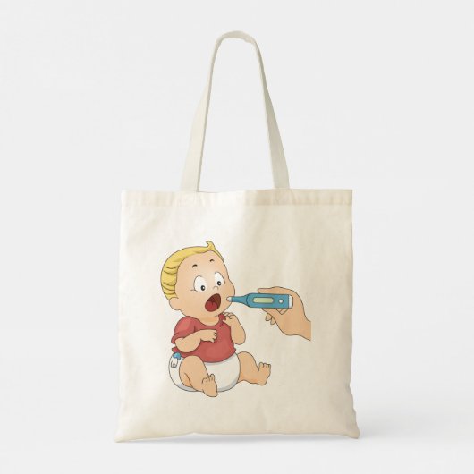 Baby temperatuurcontrole pediatrische gezondheid tote bag (Achterkant)