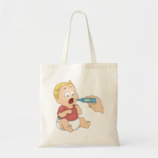 Baby temperatuurcontrole pediatrische gezondheid tote bag (Voorkant)