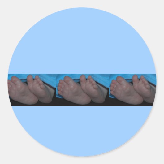 Baby-tenen-Sticker Ronde Sticker (Voorkant)