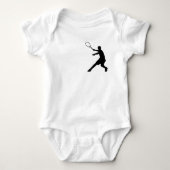 Baby tenniskleding met weinig logo van een speler romper (Voorkant)