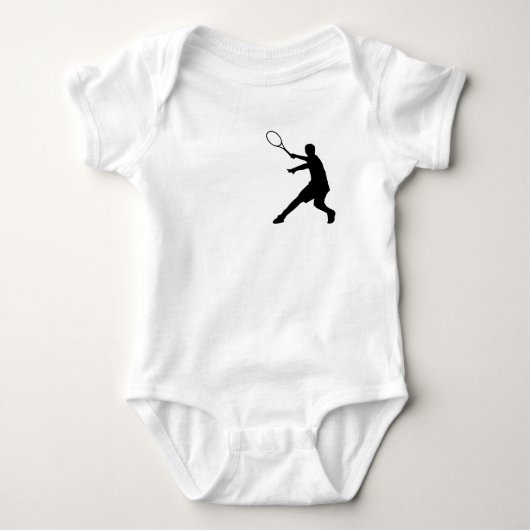 Baby tenniskleding met weinig logo van een speler romper (Voorkant)