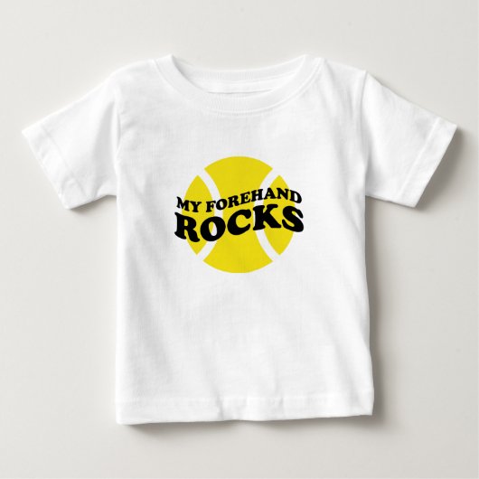 Baby tennisoutfit met leuke slogan tekst (Voorkant)