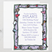 Baby thema verjaardagsfeestdag flyer uitnodigingen (Voorkant / Achterkant)