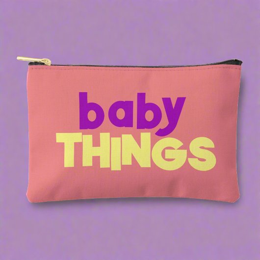 Baby Things Stuff Bold Typografie Kleurrijk Stijlv Etui