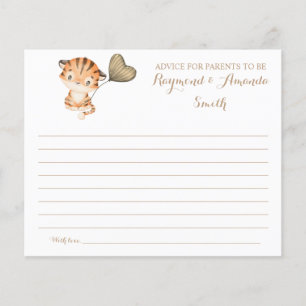 Baby Tiger   Advies voor de Kaart van Baby showers