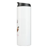 🐯Baby Tiger Art with Pink Butterflies - Thermosbeker (Geroteerd rechts)