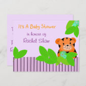Baby Tiger Baby shower Kaart (Voorkant / Achterkant)