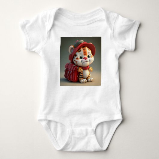 Baby Tiger Cartoon-76775 Romper (Voorkant)