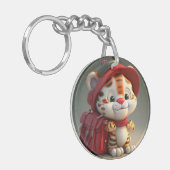 Baby Tiger Cartoon-76775 Sleutelhanger (Voorkant Links)