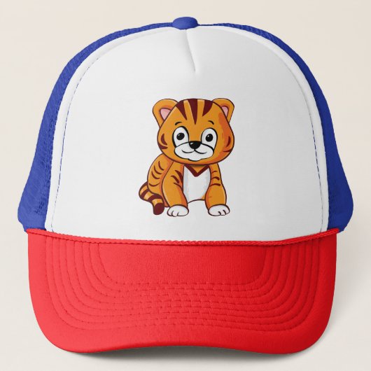 Baby Tiger Cartoon Trucker Pet (Voorkant)
