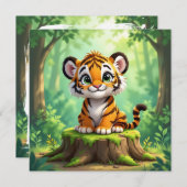 Baby Tiger | Cute Cartoon Kid's Nursery Art (Voorkant / Achterkant)
