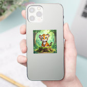 Baby Tiger | Cute Cartoon Kid's Nursery Art Sticker (Telefoon)