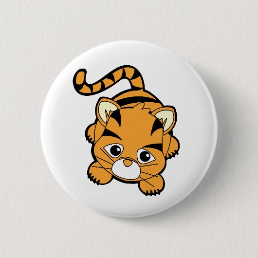 Baby Tiger Cutie Ronde Button 5,7 Cm (Voorkant)