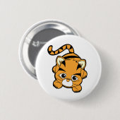 Baby Tiger Cutie Ronde Button 5,7 Cm (Voorkant /achterkant)