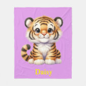 Baby Tiger Fleece Deken (Voorkant)