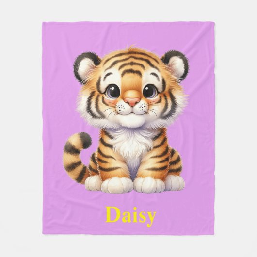 Baby Tiger Fleece Deken (Voorkant)