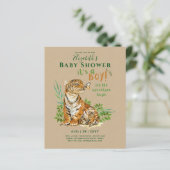 Baby Tiger Gender onthult Shower-uitnodigingen (Staand voorkant)