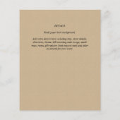 Baby Tiger Gender onthult Shower-uitnodigingen (Achterkant)