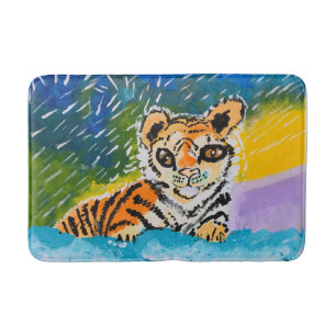 Baby Tiger: "Kunst van kinderen" Badmat