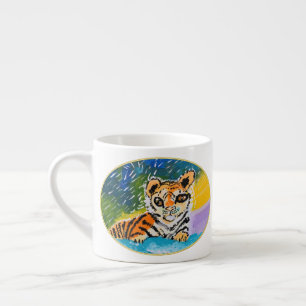Baby Tiger: "Kunst van kinderen" Espresso Kop