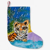 Baby Tiger: "Kunst van kinderen" Kleine Kerstsok (Voorkant)