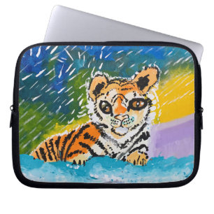 Baby Tiger: "Kunst van kinderen" Laptop Sleeve
