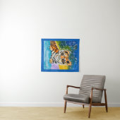 Baby Tiger: "Kunst van kinderen" Wandkleed (In Situ (horizontaal))