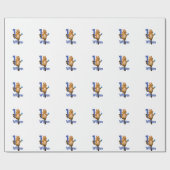 Baby Tiger Plaid Eerste Verjaardag Wrapping Paper Cadeaupapier (Vlak)