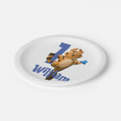 Baby Tiger Pset First Birthday Classic Papieren Bordje (Gekanteld)