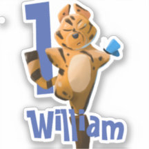 Baby Tiger Pset First Birthday gepersonaliseerd