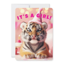 Baby Tiger Schattige Baby Reveal Girl Pink