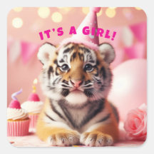 Baby Tiger Schattige Baby Reveal Girl Pink