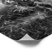 Baby Tiger stalkt in zwart-wit Poster (Hoek)