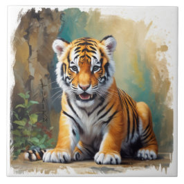 Baby Tiger Tegeltje