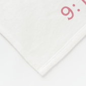 Baby Tiger Tropical Flowers Birth Stats Fleece Deken (Hoek)