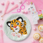 Baby Tiger Wild met Borden van de Uitzondering Papieren Bordje (Feest)