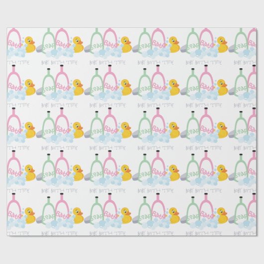 Baby tijd cadeaupapier (Vlak)