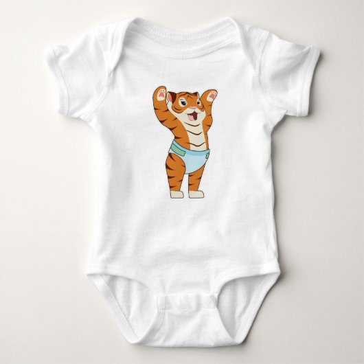 Baby tijger met onderbroek romper (Voorkant)