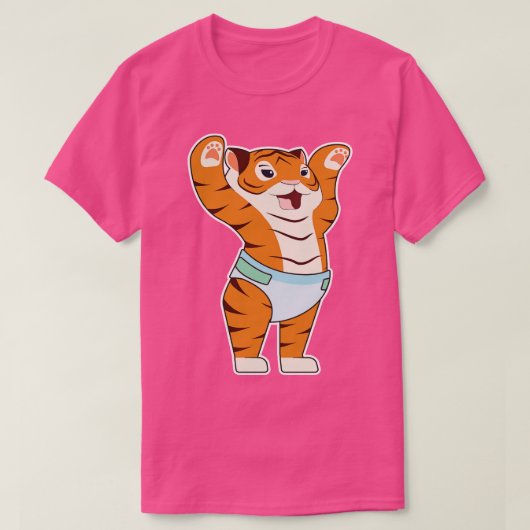 Baby tijger met onderbroek t-shirt (Design voorkant)