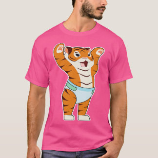 Baby tijger met onderbroek t-shirt