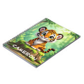 Baby-tijger | Schattigee Cartoon Kind Nursery Art Notitieboek (Linkerzijde)
