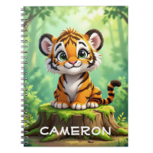 Baby-tijger | Schattigee Cartoon Kind Nursery Art