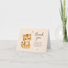 Baby Tijger Welpen Baby Shower Bedankkaart