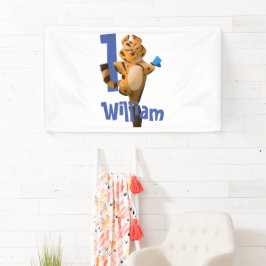 Baby Tijgerruit Eerste Verjaardag Klassieke Banner