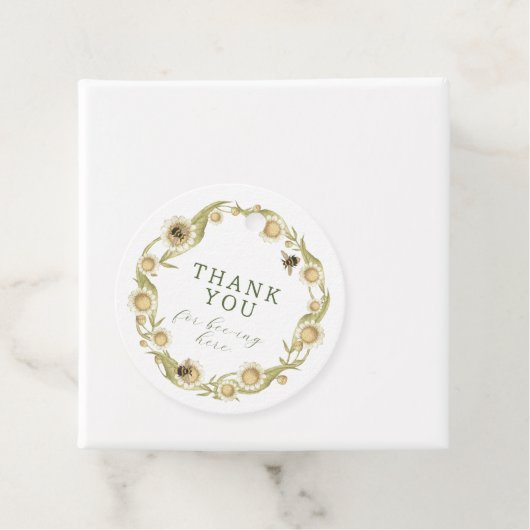 Baby to Bee Daisy Wildflower Bedankjes Labels (In situ)