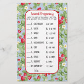 Baby to Bee Strawberry Animal Shower Game Girl Flyer (Voorkant)