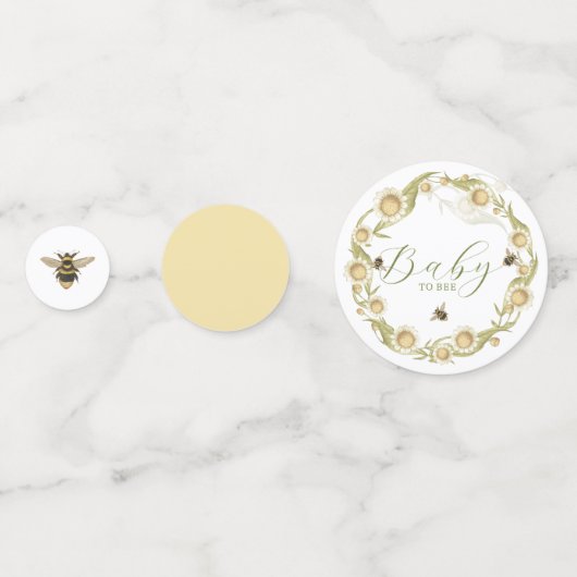 Baby to Bee Theme Baby shower Confetti (Achterkanten)
