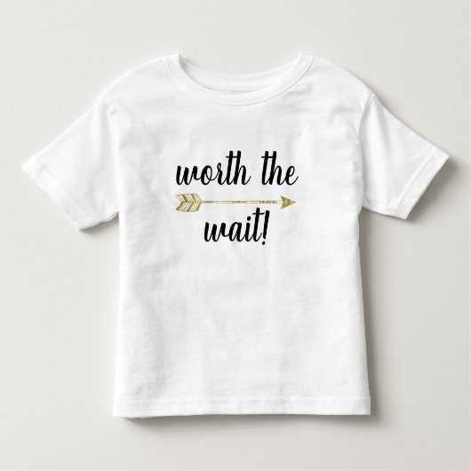 Baby, Toddler en Kinder kleren - Het wachten waard Kinder Shirts (Voorkant)