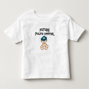 Baby toekomstige politieagent kinder shirts